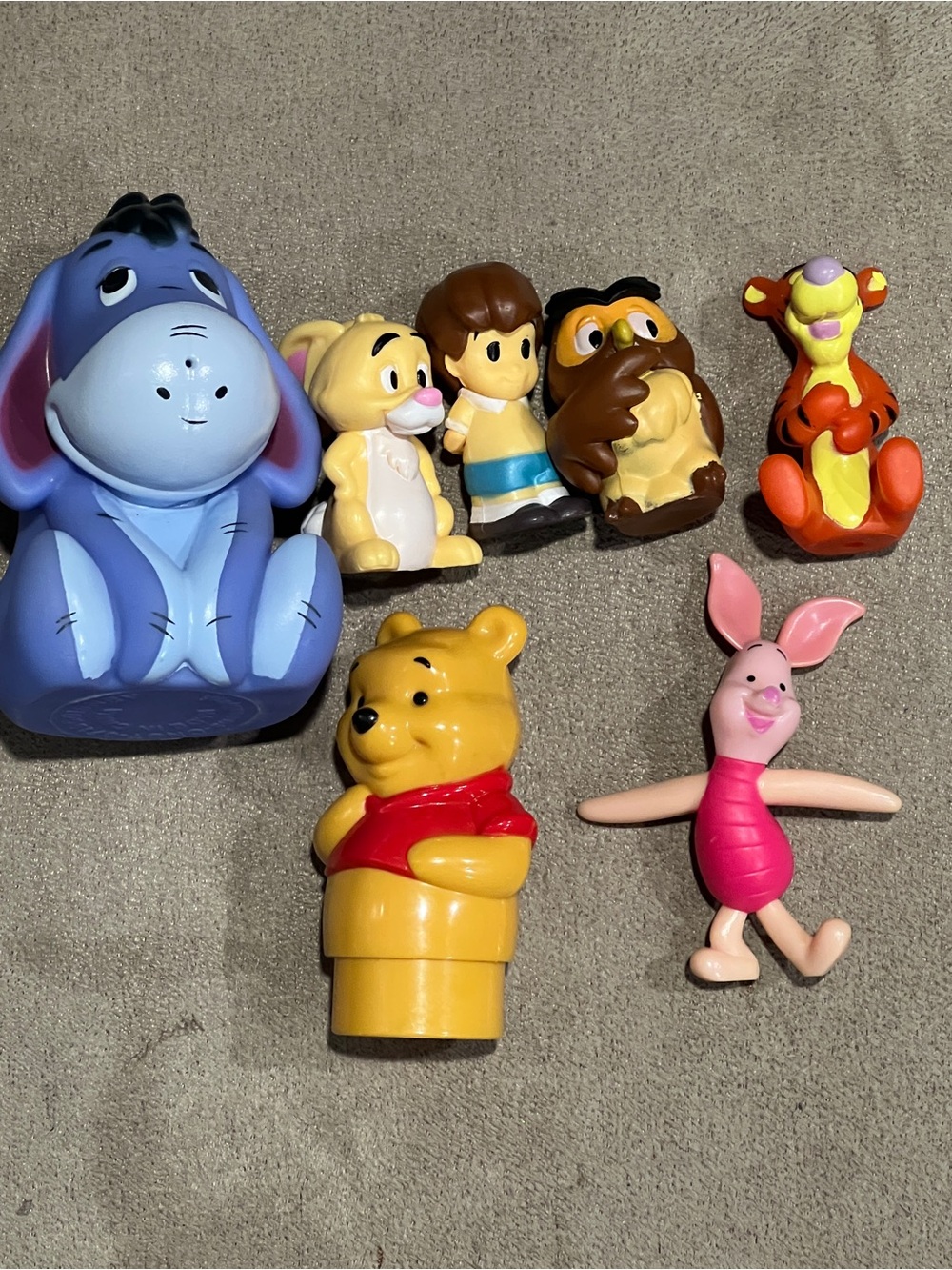 Disney Winnie the Pooh characters figure lot Eeyore Tigger Piglet Kanga Owl